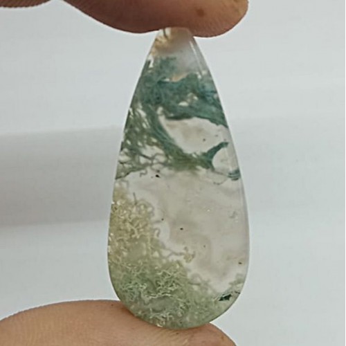 Moss Agat ( Akik ) Kabaşon